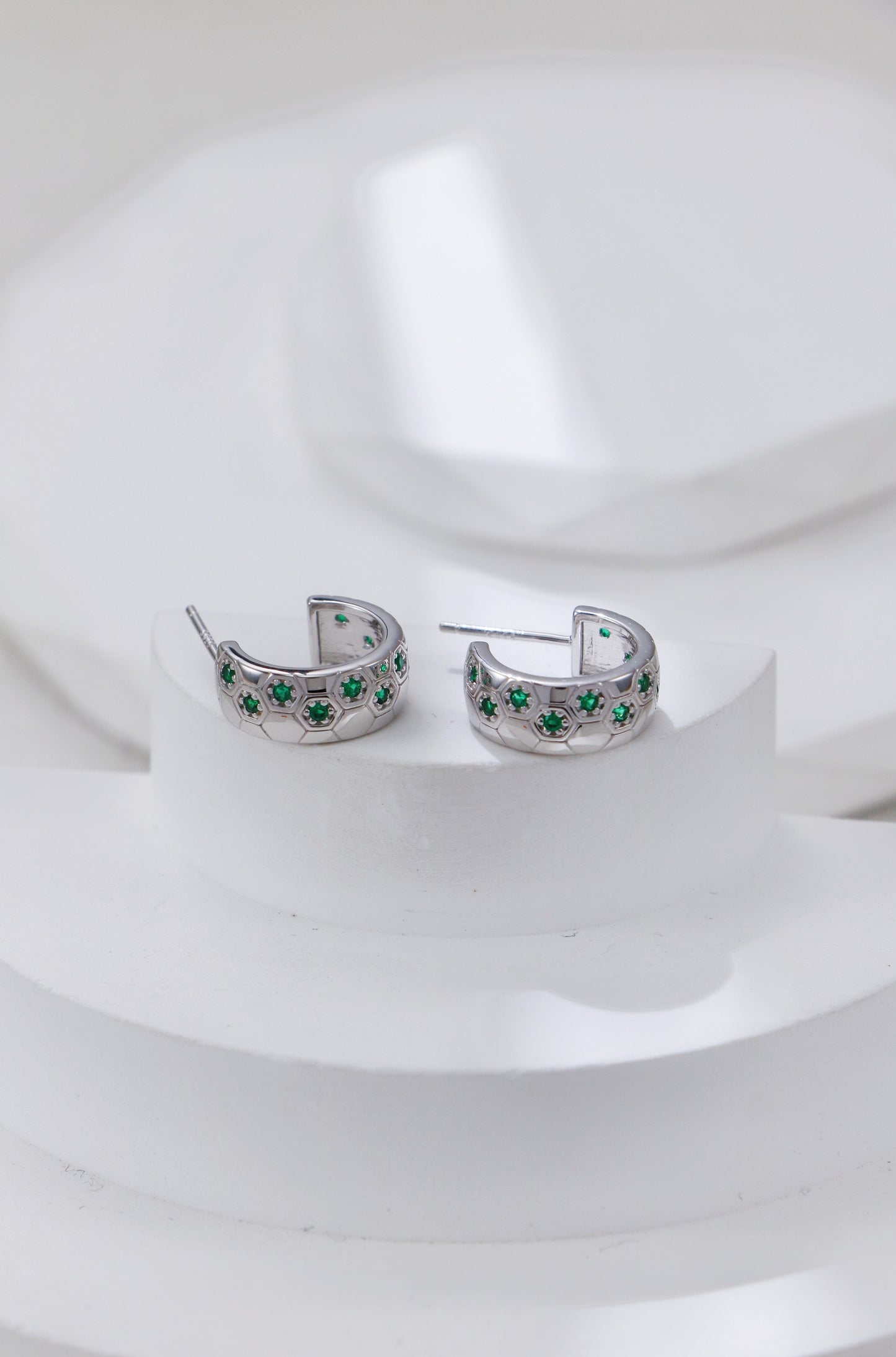 Celestial Hive Hoop Earrings