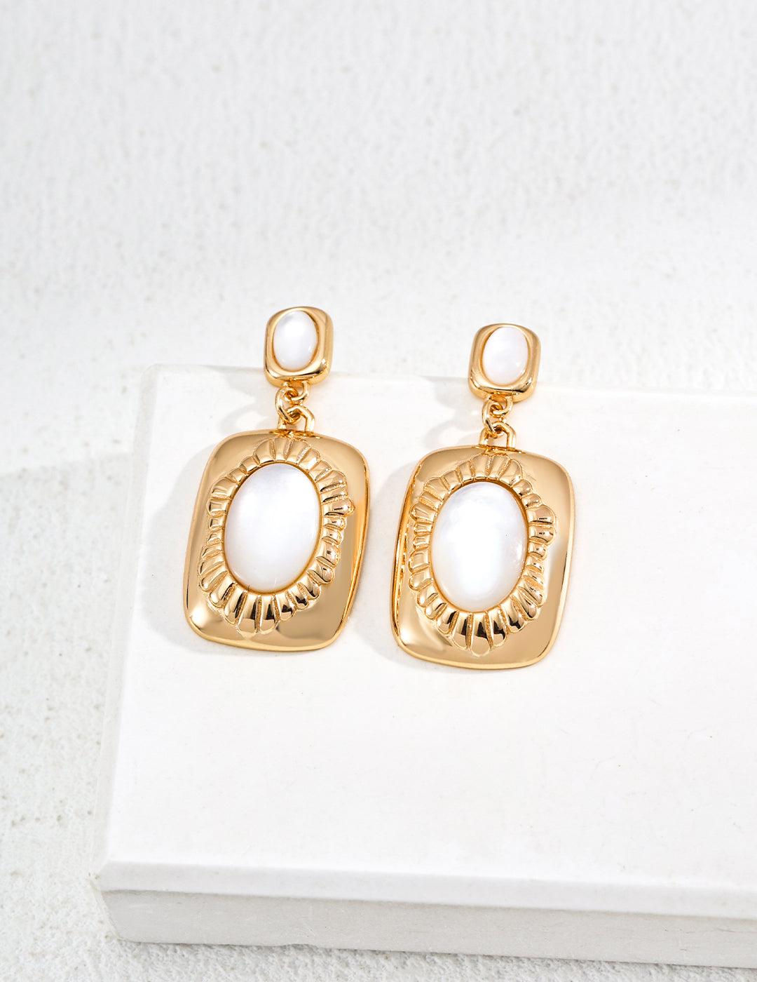 Golden Serenity Earrings - Petite Secret Jewellery