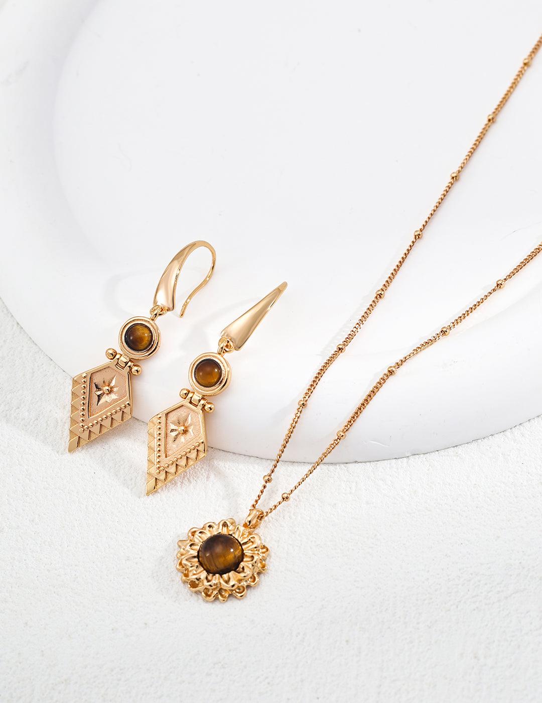 Golden Tiger’s Eye Drop Earrings | Petite Secret Jewellery - Petite Secret Jewellery
