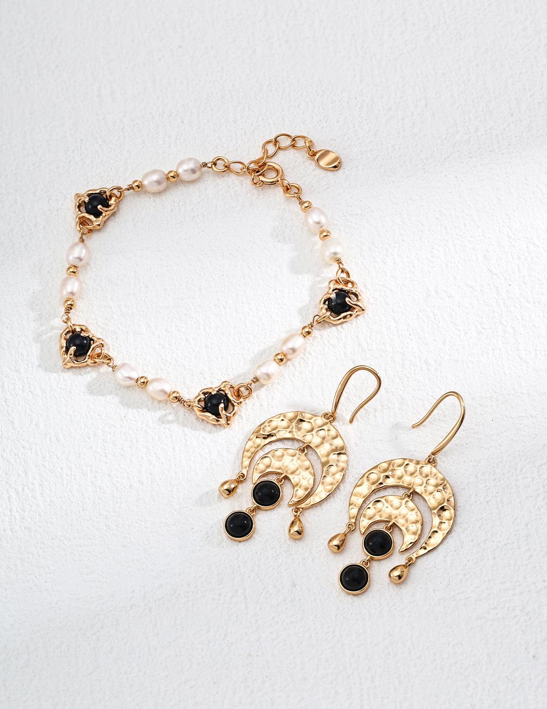 Hammered Gold Crescent Earrings | Petite Secret Jewellery - Petite Secret Jewellery