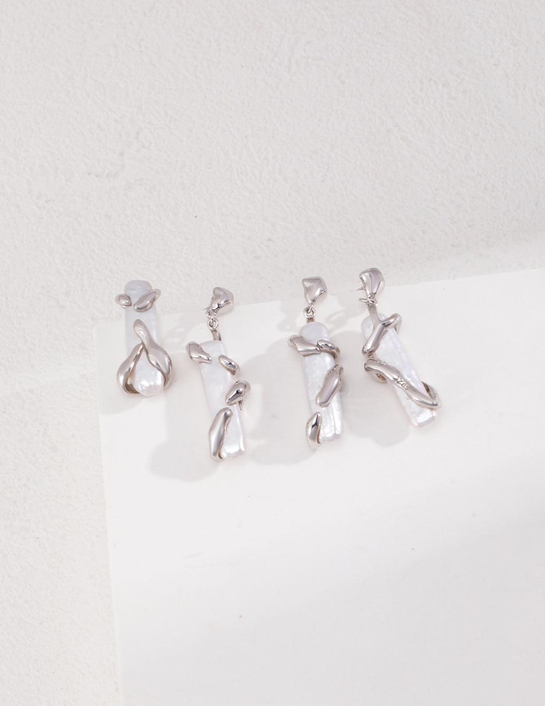 Modern Twist Baroque Pearl Earrings - Petite Secret Jewellery