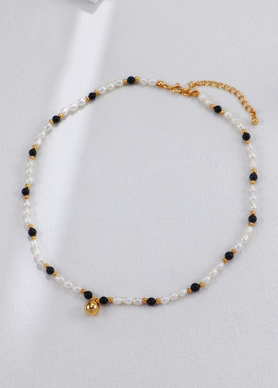 Noir Pearl Harmony Necklace | Petite Secret Jewellery