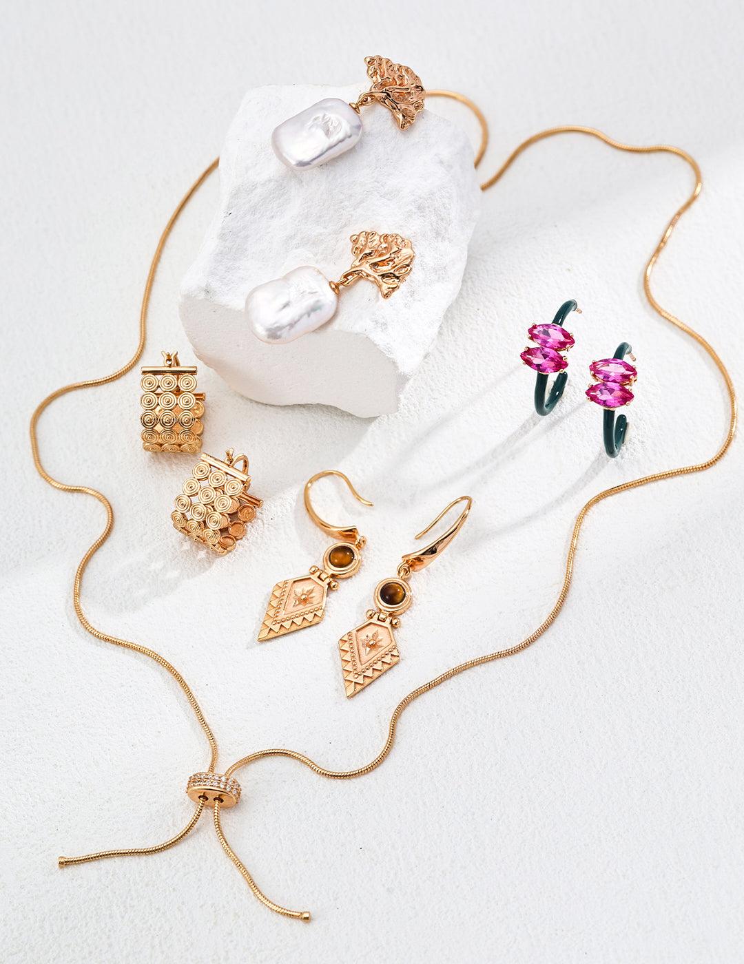 Oceanic Elegance Baroque Pearl Earrings - Petite Secret Jewellery
