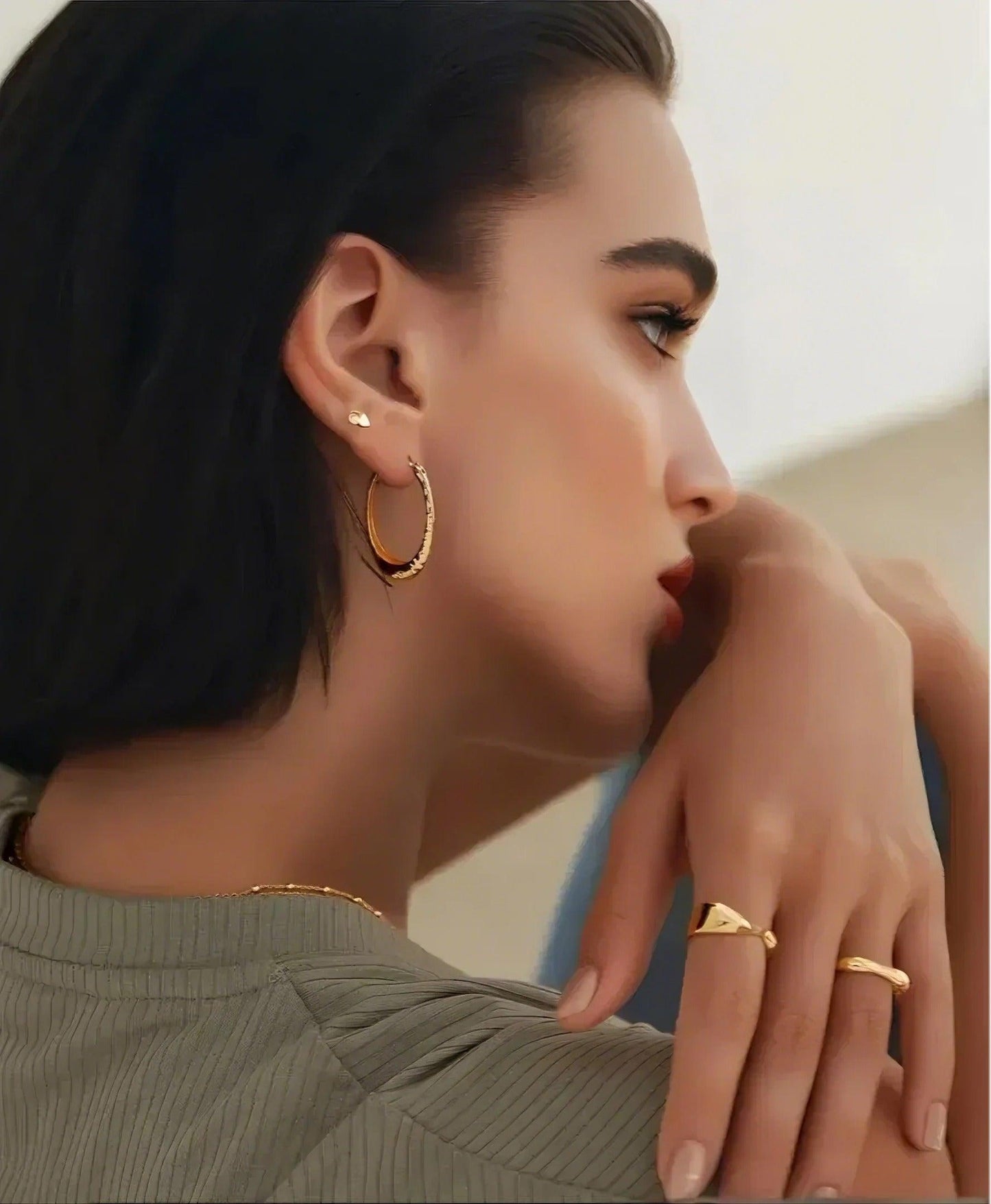 Sleek Silver/Gold Open Ring - Petite Secret Jewellery