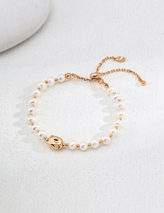 Vintage-Inspired Pearl Bracelet (Gold/Silver) - Petite Secret Jewellery