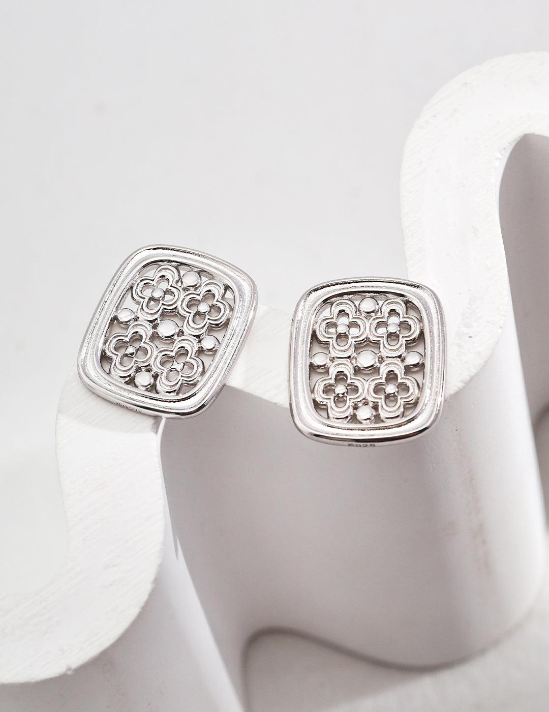 Vintage Bloom Stud Earrings - Petite Secret Jewellery