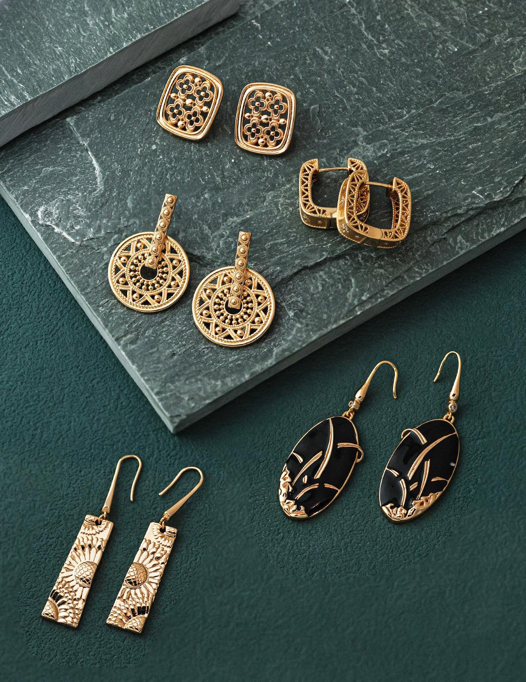Vintage Buckle Hoop Earrings - Petite Secret Jewellery