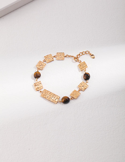 Ancient Symbol Tiger’s Eye Bracelet - Petite Secret Jewellery