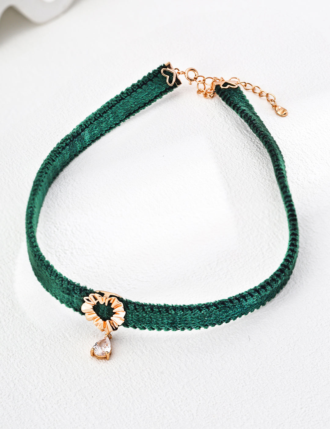 Emerald Velvet Choker Necklace | Petite Secret Jewellery - Petite Secret Jewellery