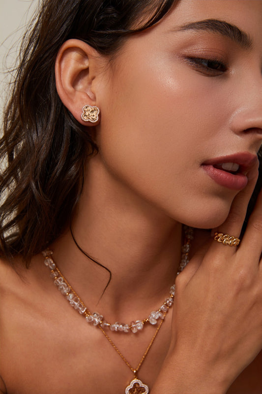 Golden Bloom Earrings | Petite Secret Jewellery