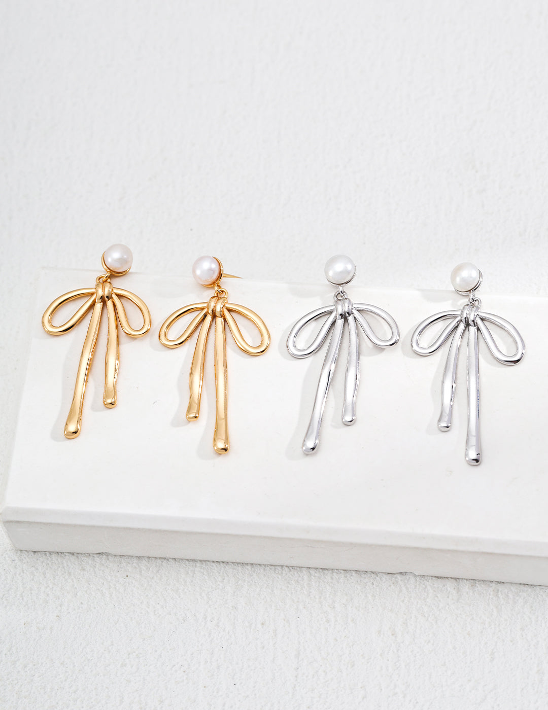 Golden Bow Drop Earrings | Petite Secret Jewellery - Petite Secret Jewellery