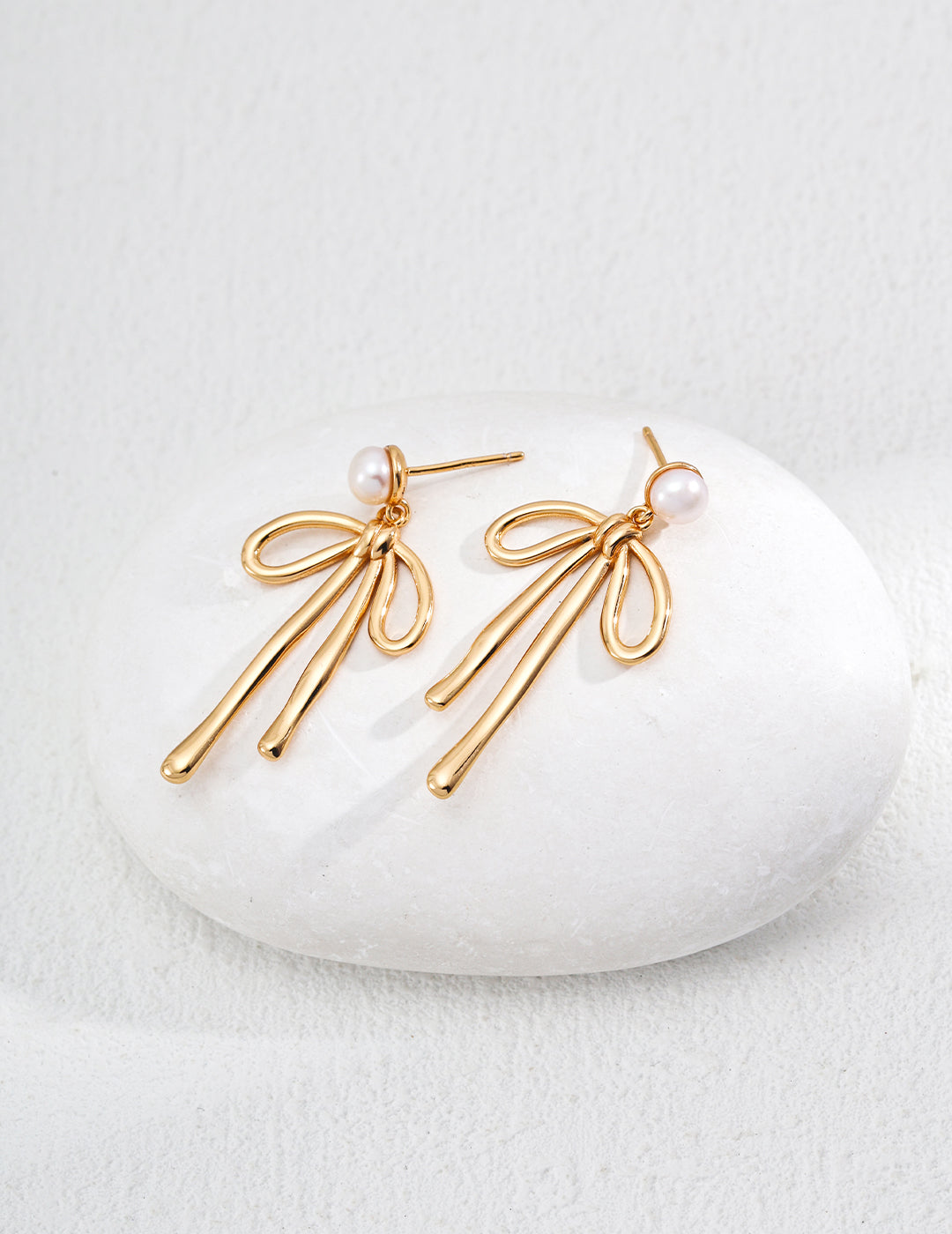 Golden Bow Drop Earrings | Petite Secret Jewellery - Petite Secret Jewellery