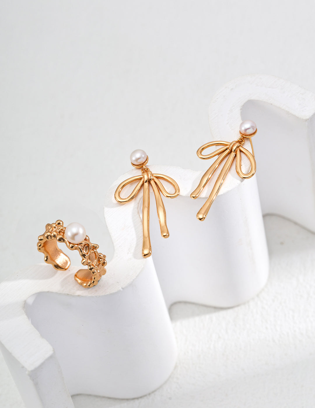 Golden Bow Drop Earrings | Petite Secret Jewellery - Petite Secret Jewellery