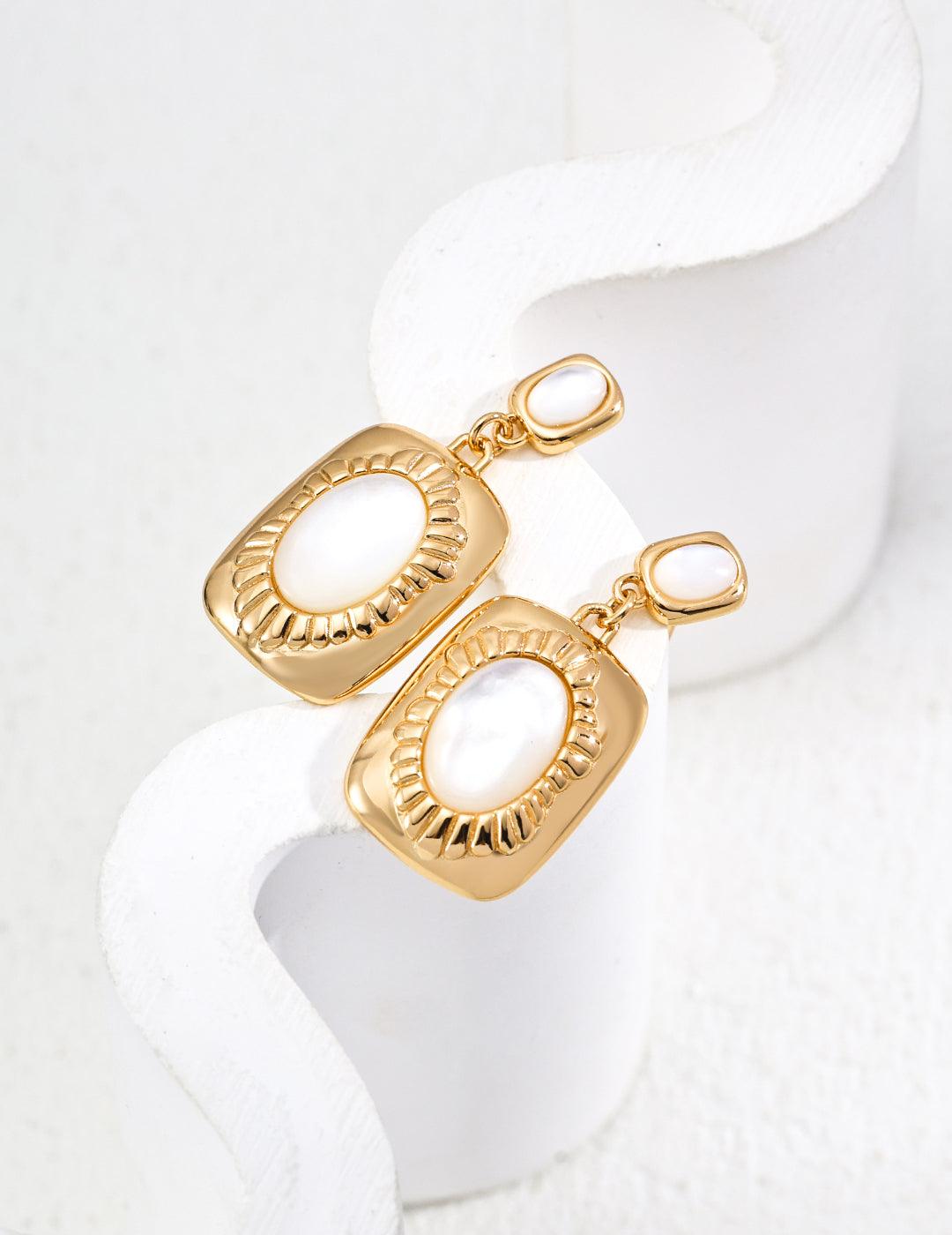 Golden Serenity Earrings - Petite Secret Jewellery