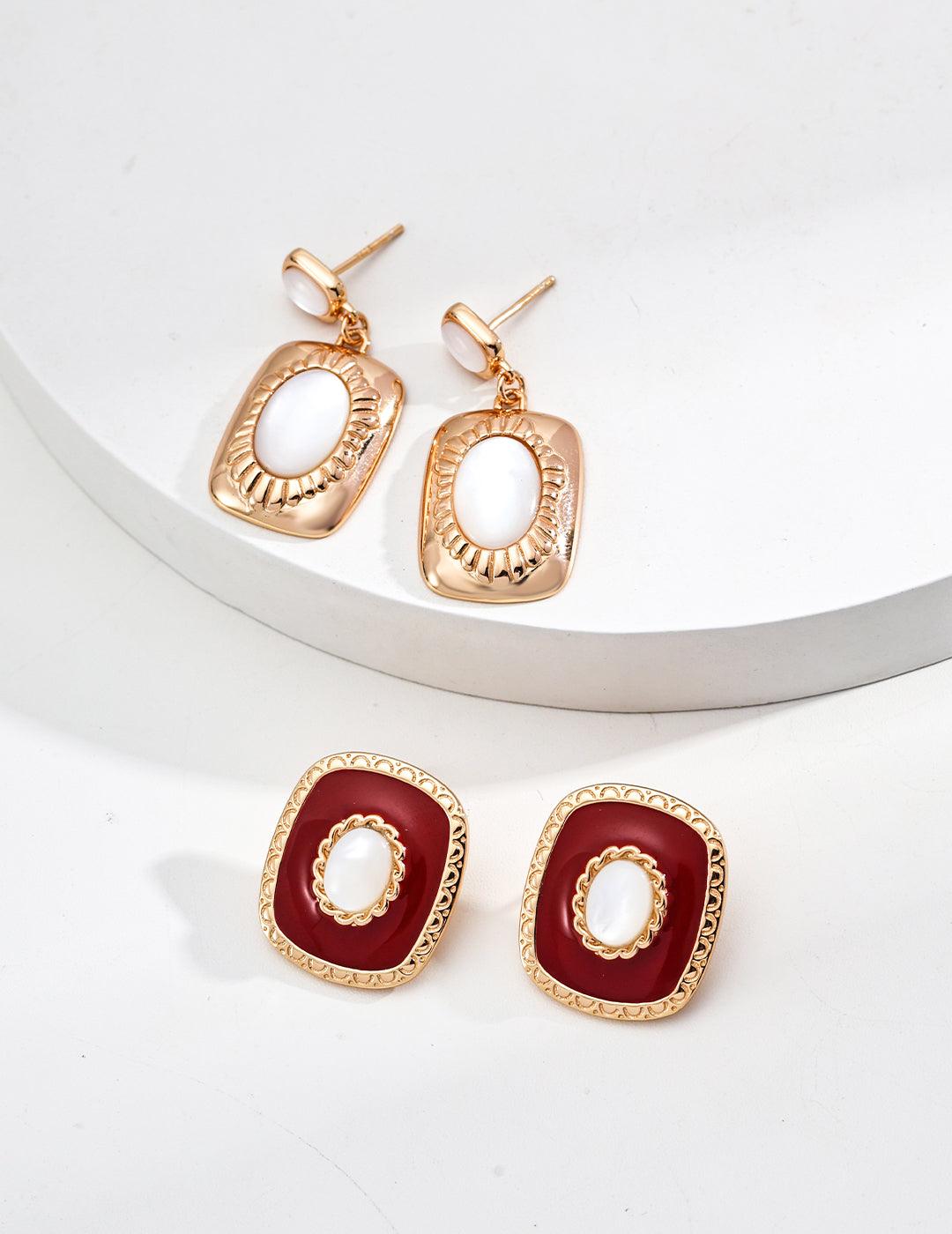 Golden Serenity Earrings - Petite Secret Jewellery