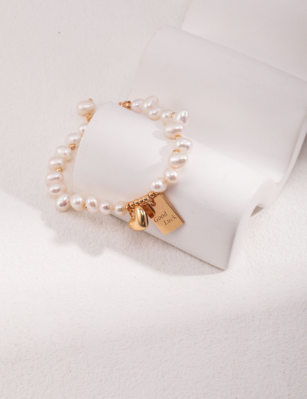 Lucky Freshwater Pearl Charm Bracelet - Petite Secret Jewellery