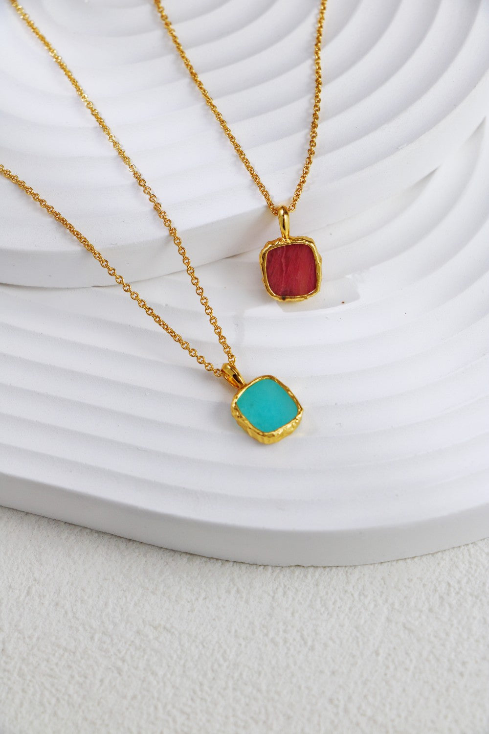 Harmony Balance Stone Necklaces (Blue/ Red) - Petite Secret Jewellery