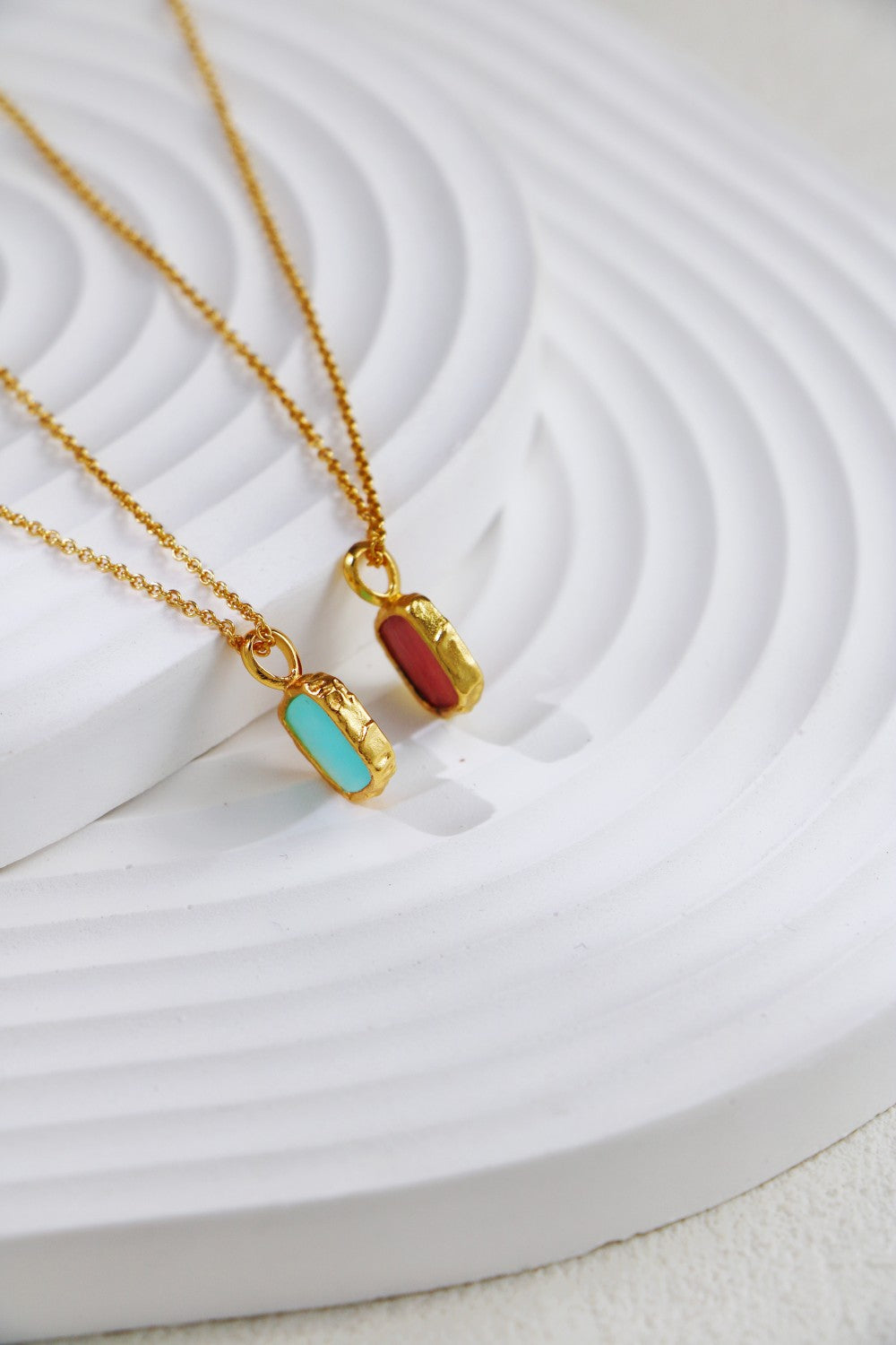 Harmony Balance Stone Necklaces (Blue/ Red) - Petite Secret Jewellery