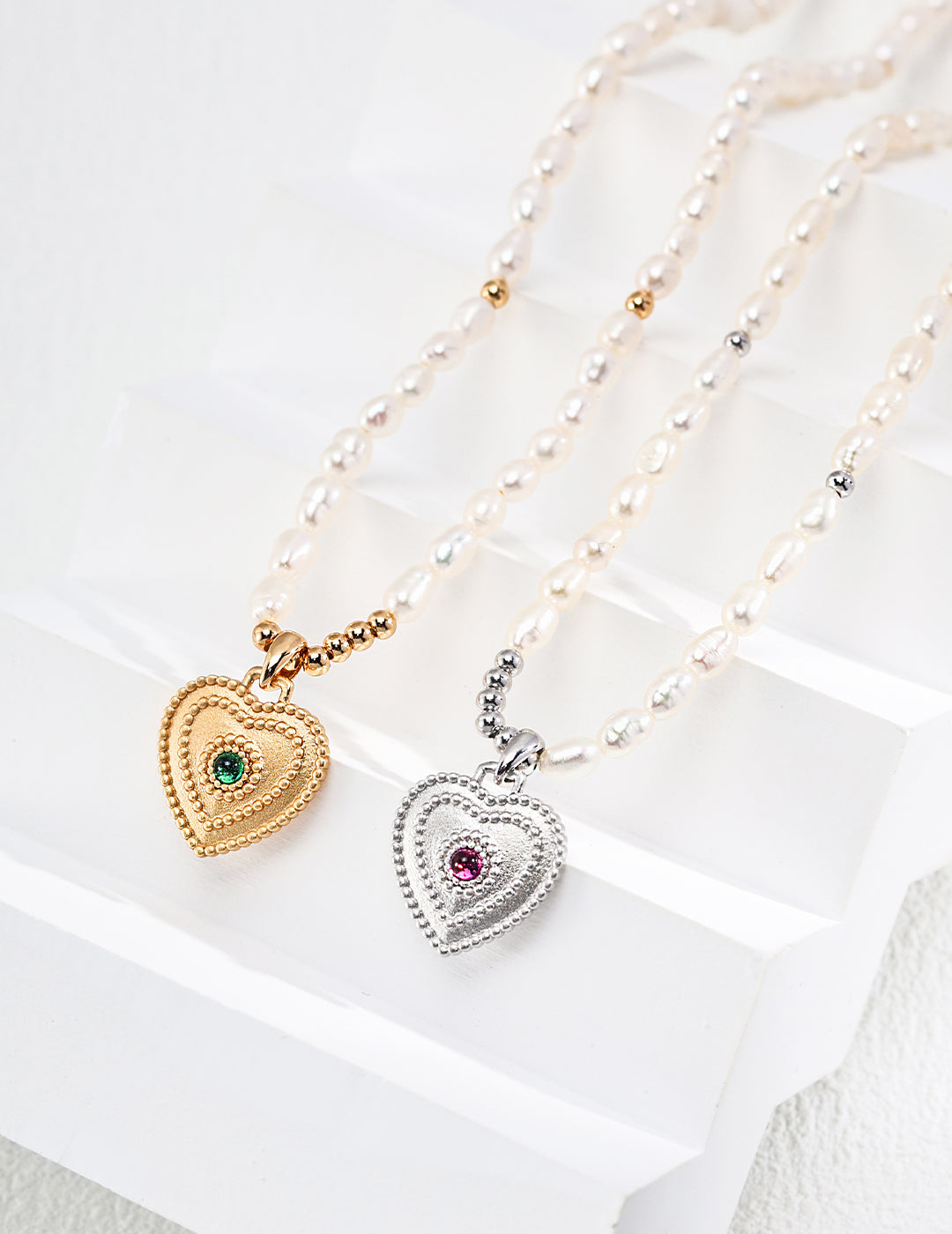 Heart of Elegance Pearl Necklace | Petite Secret Jewellery - Petite Secret Jewellery