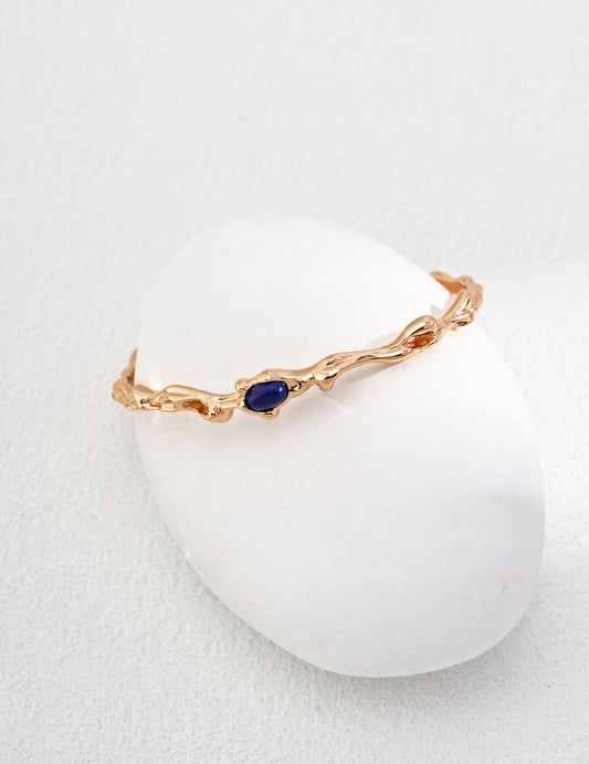 Lapis Glow Cuff Bracelet - Petite Secret Jewellery