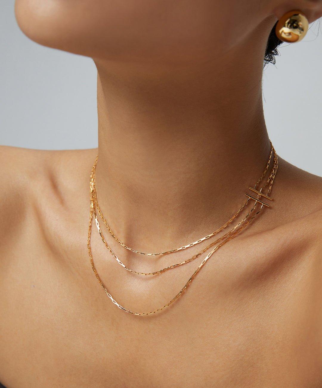 Layered Gold Chain Necklace - Petite Secret Jewellery