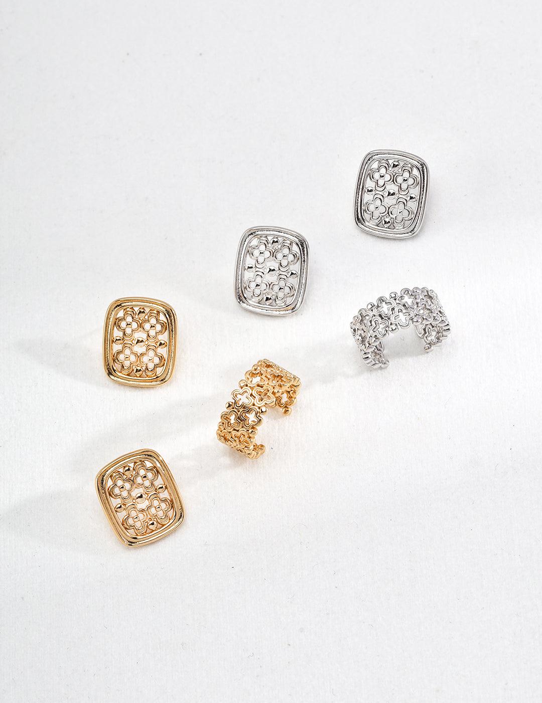 Lucky Clover Open Ring - Petite Secret Jewellery