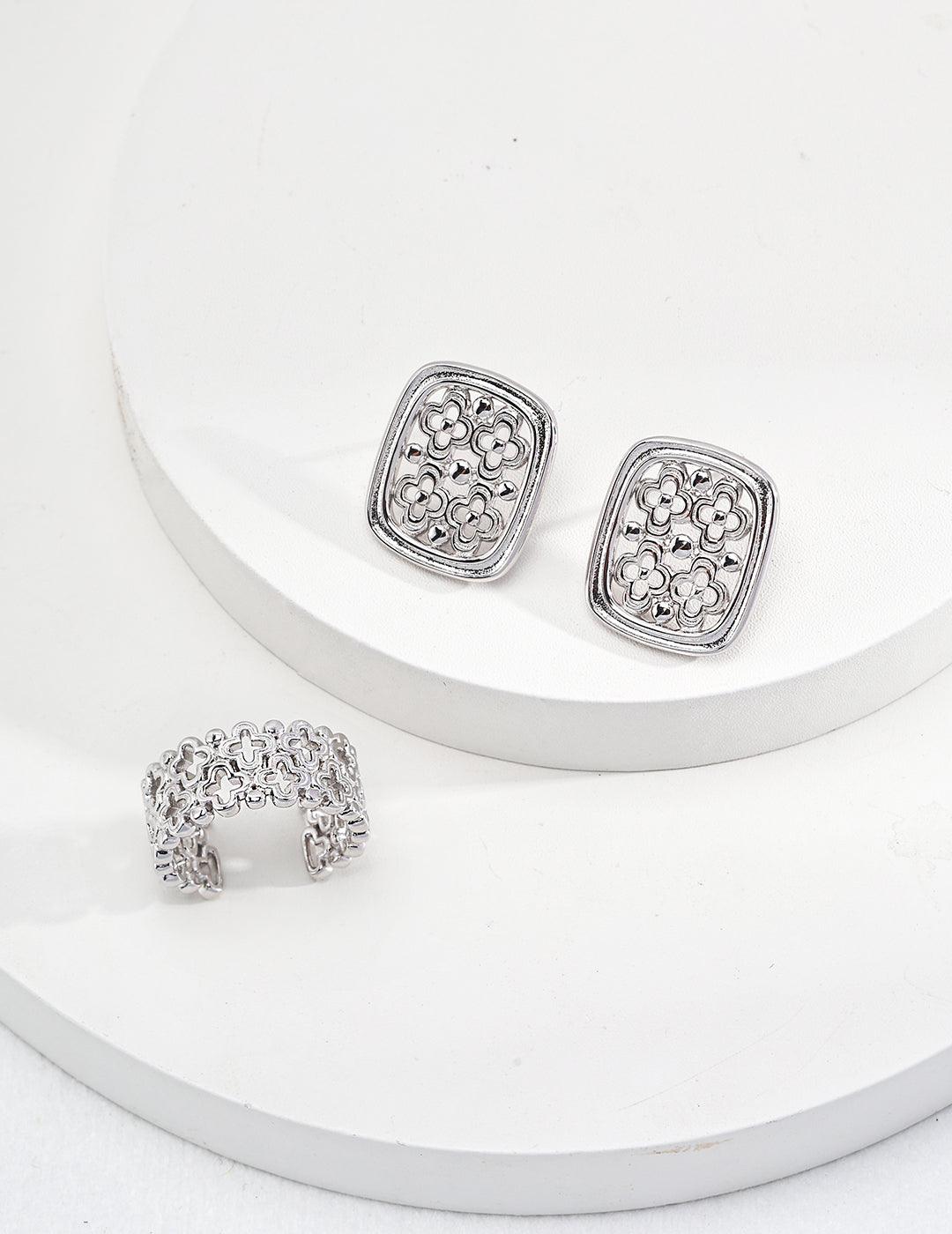 Lucky Clover Open Ring - Petite Secret Jewellery