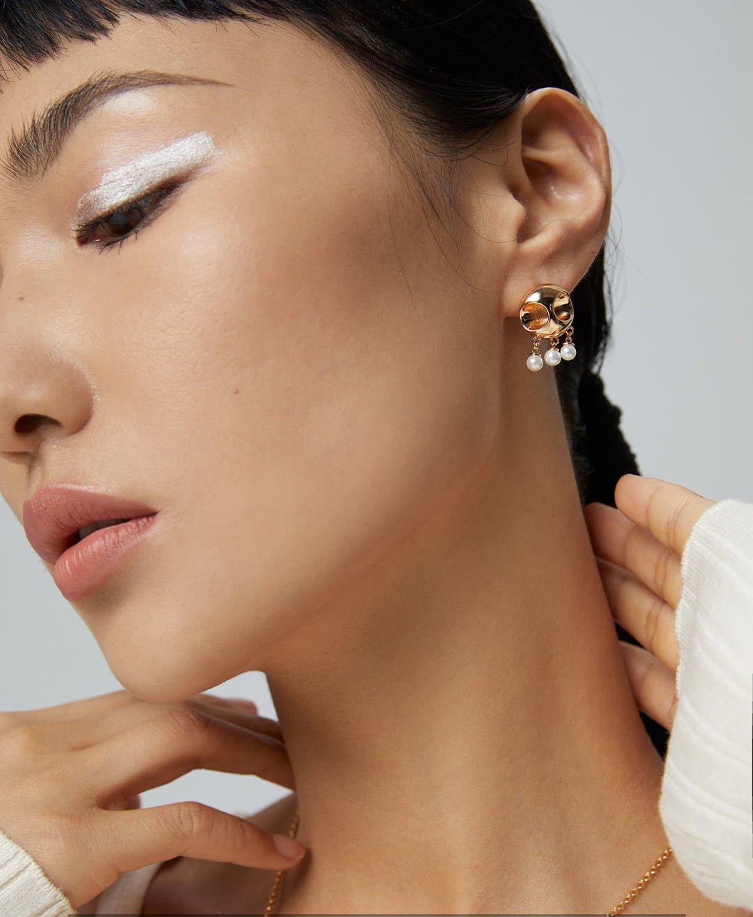 Luna Pearl Drop Earrings - Petite Secret Jewellery