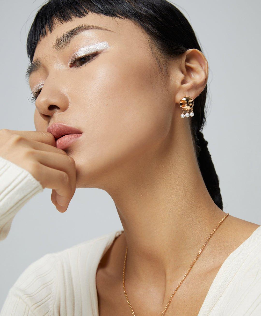 Luna Pearl Drop Earrings - Petite Secret Jewellery