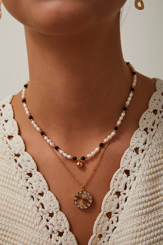 Noir Pearl Harmony Necklace | Petite Secret Jewellery