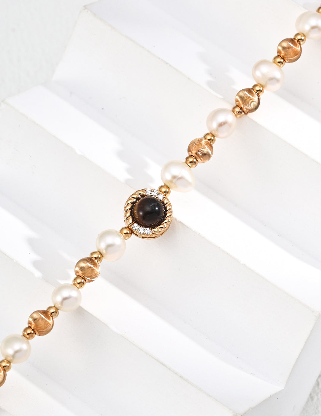 Pearl & Tigers eye Necklace | Petite Secret Jewellery - Petite Secret Jewellery