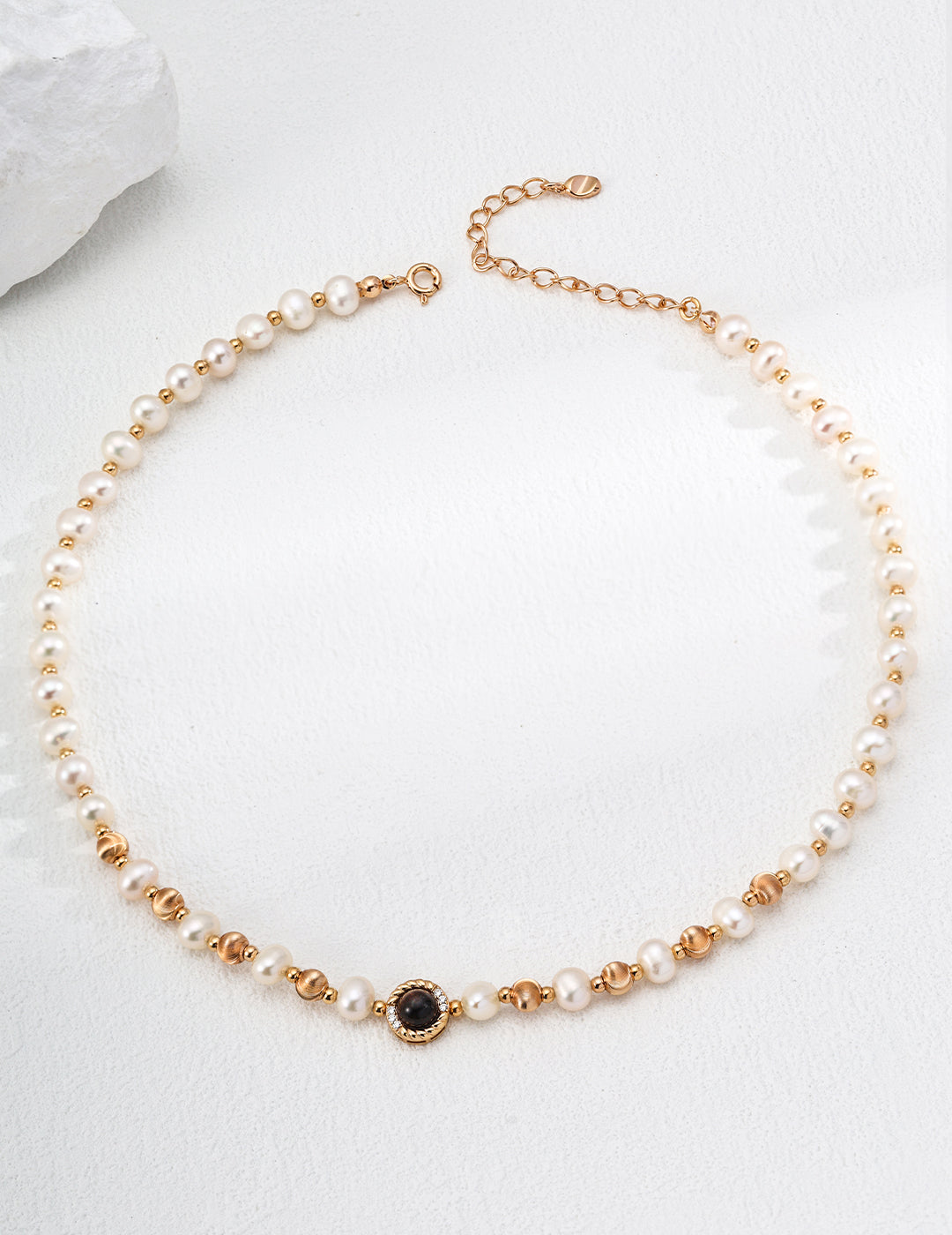 Pearl & Tigers eye Necklace | Petite Secret Jewellery - Petite Secret Jewellery