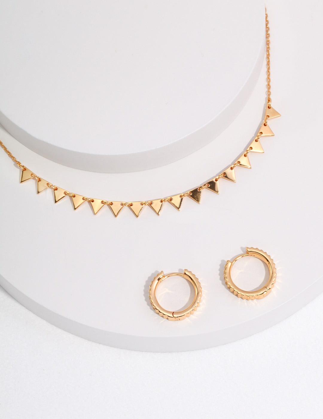 Sculpted Edge Hoop Earrings | Petite Secret Jewellery