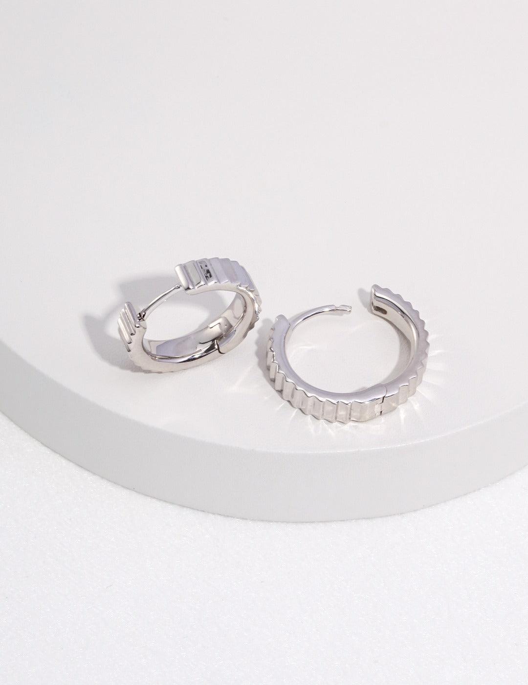 Sculpted Edge Hoop Earrings | Petite Secret Jewellery