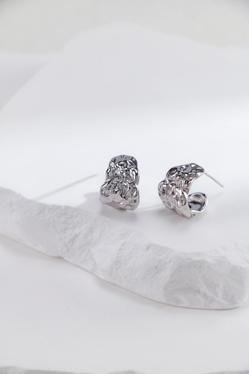 Sculpted Texture Earrings - Petite Secret Jewellery