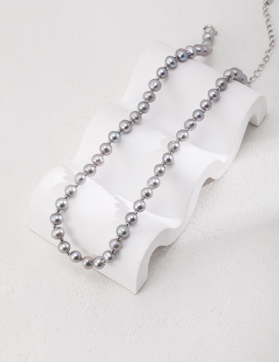 Silver Glow Pearl Necklace - Petite Secret Jewellery