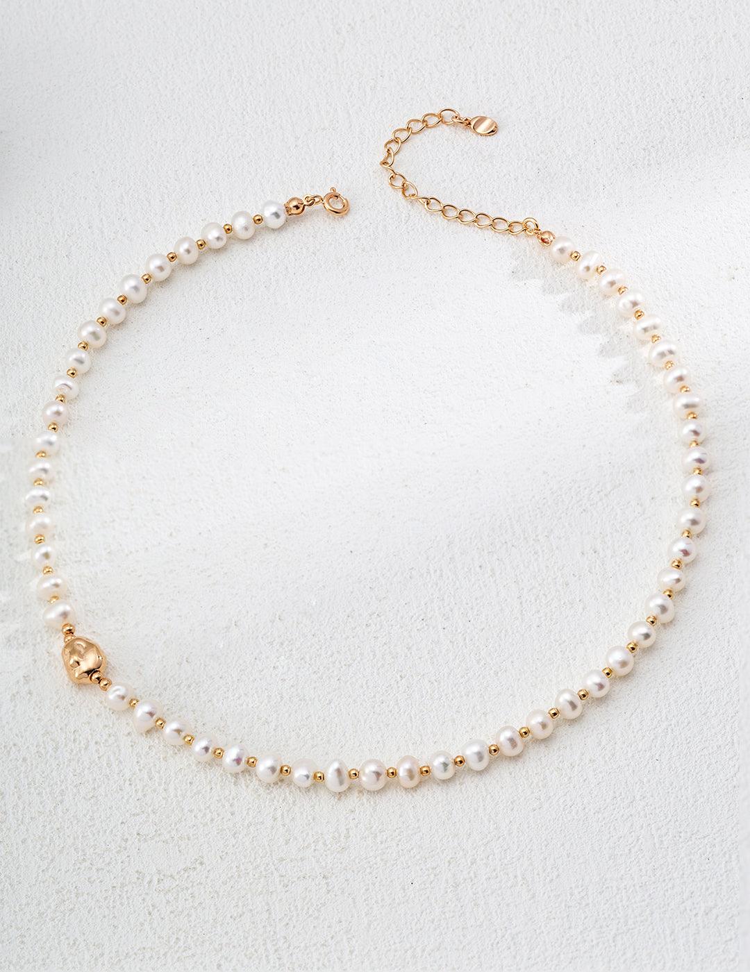 Vintage-Inspired Pearl Necklace (Gold/Silver) - Petite Secret Jewellery