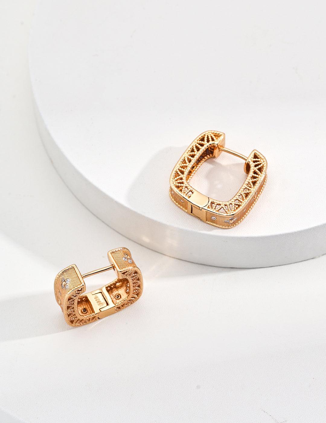 Vintage Buckle Hoop Earrings - Petite Secret Jewellery